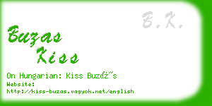 buzas kiss business card